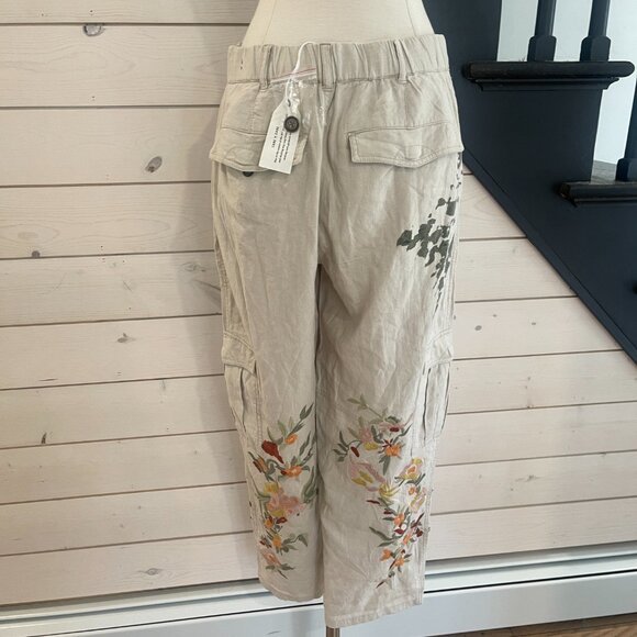 Anthropologie Pilcro Botanical Slim Linen Beach Cargo Pants NWT Size… - Picture 11 of 11
